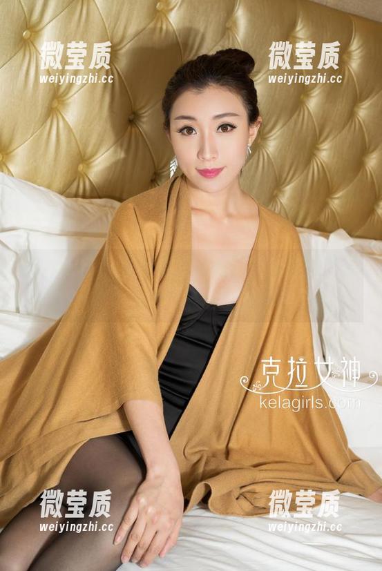 克拉女神 - 是时候欣赏钟淇的全套蕾丝了，原图始终在挑逗你的视线！-微莹质